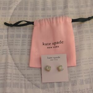 Kate Spade Glittering Gold Square Earrings